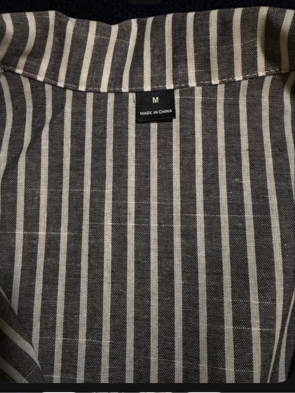 Striped Short-Sleeve Crop top Shirt - Grey/White - Picture 2 of 5
